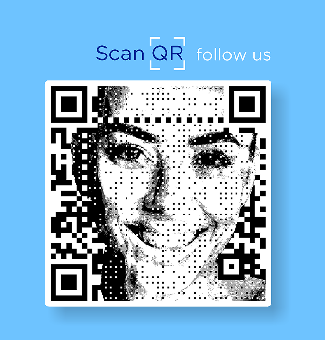 Interactive QR code embedded in a creative