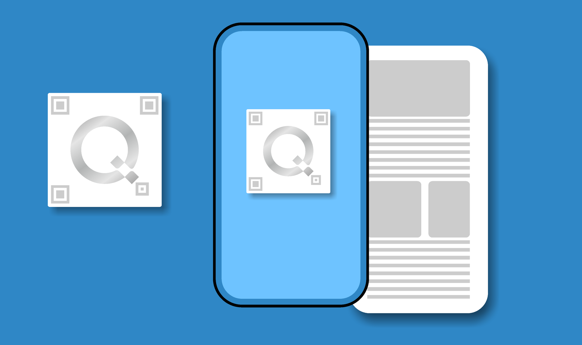 QR code to bypass homepage and deep-link into app.
