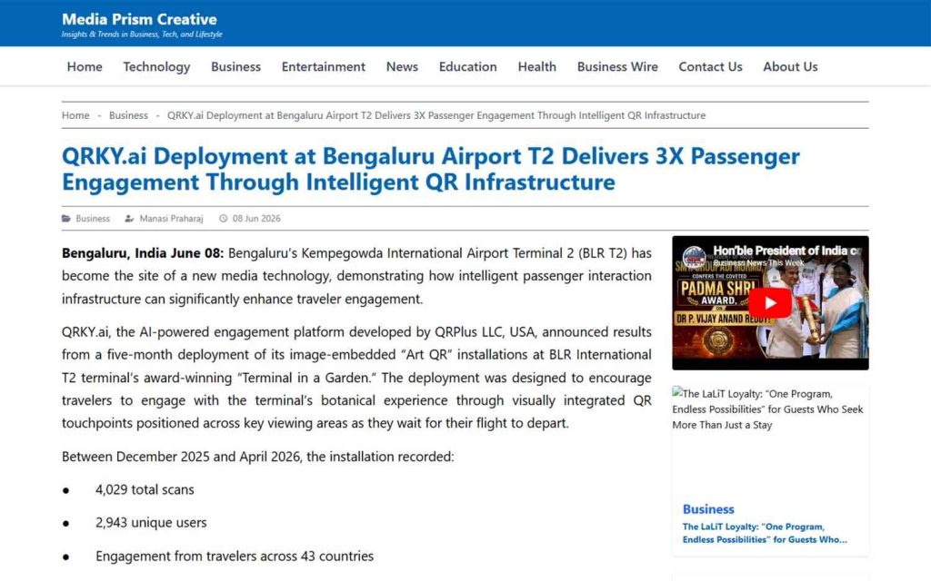 QRKY Press Release