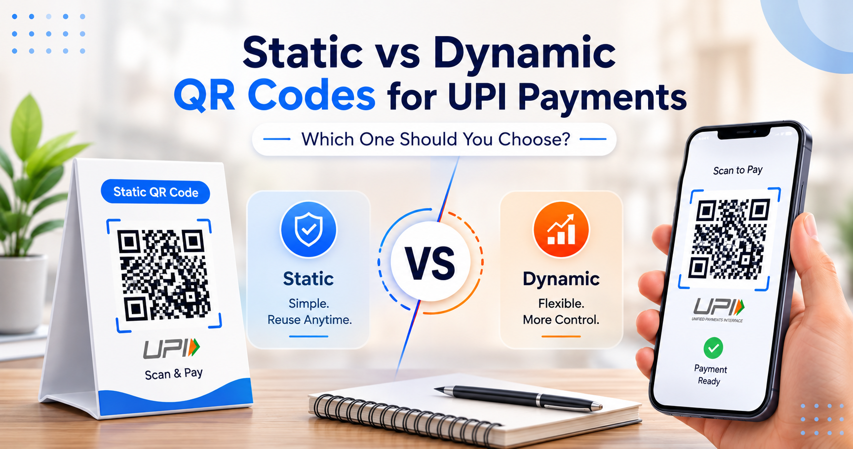 Static vs Dynamic QR Codes for UPI Payments: Which One Should You Choose?