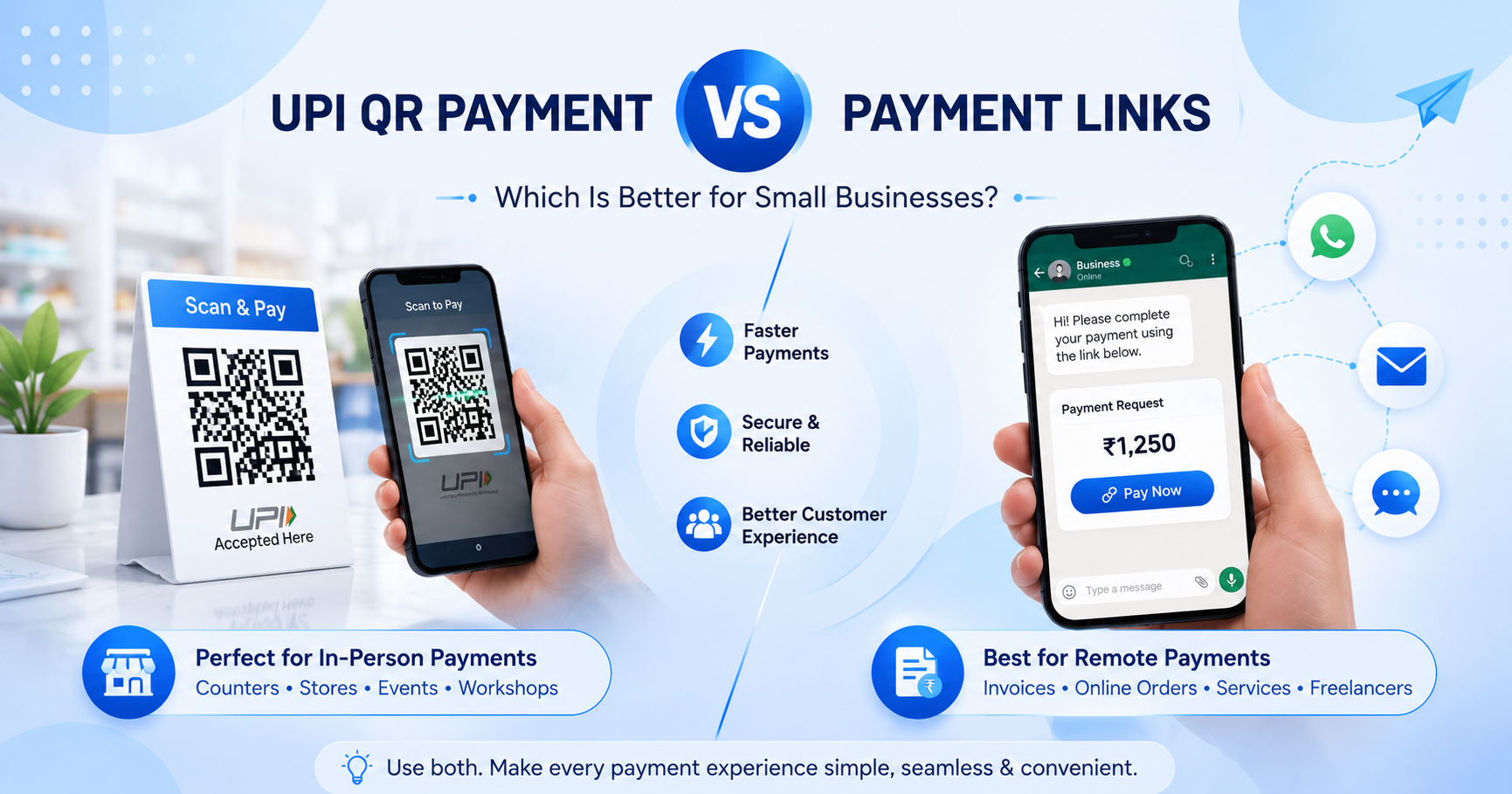 UPI QR Payment vs Payment Links: Which is Better for Small Businesses?